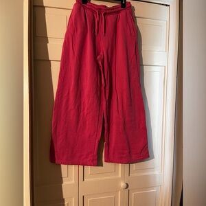 Pink H and M wide leg sweats